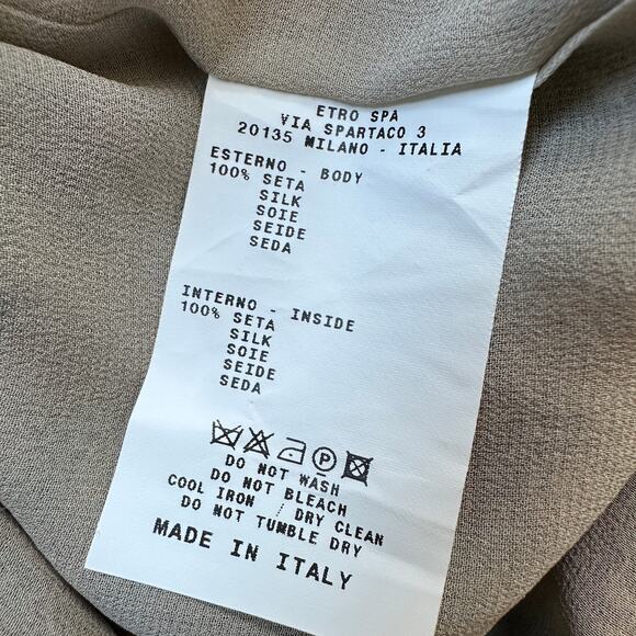 ETRO Silk Paisley Ruffle Wrap Dress Size IT 42 / US 6 - Picture 7 of 12